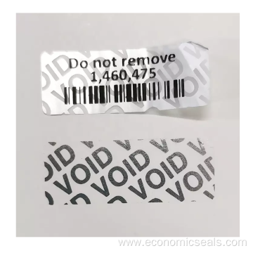 Custom Void Security Barcode Sticker